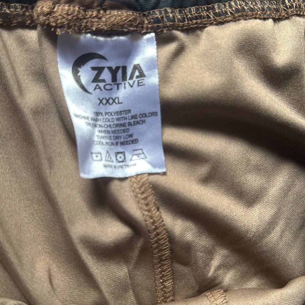 ZYIA Black and Tan Camo Cargo Pants with Jogger Style XXXL - Picture 4 of 9